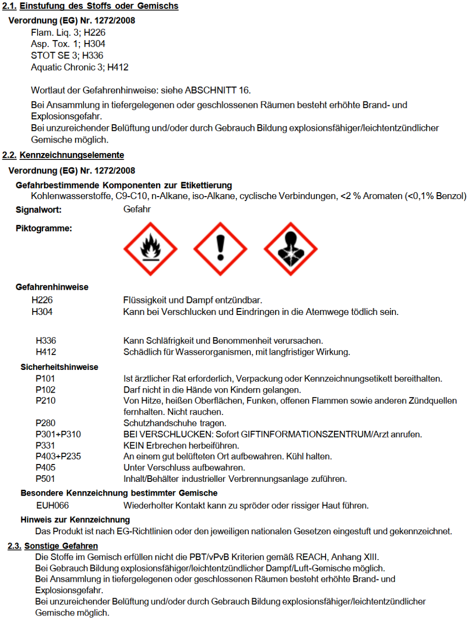 Sicherheitshinweise Reifenglanz